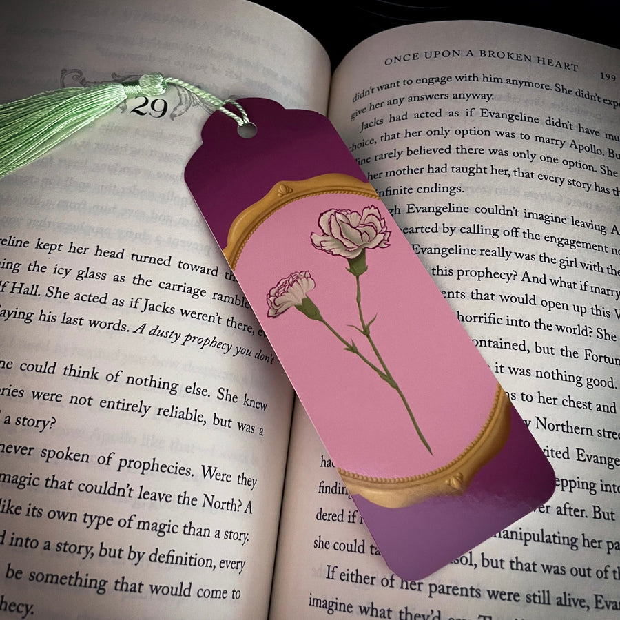 January’s Carnations Bookmark