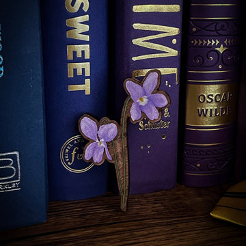 February’s Violets Wooden Pin