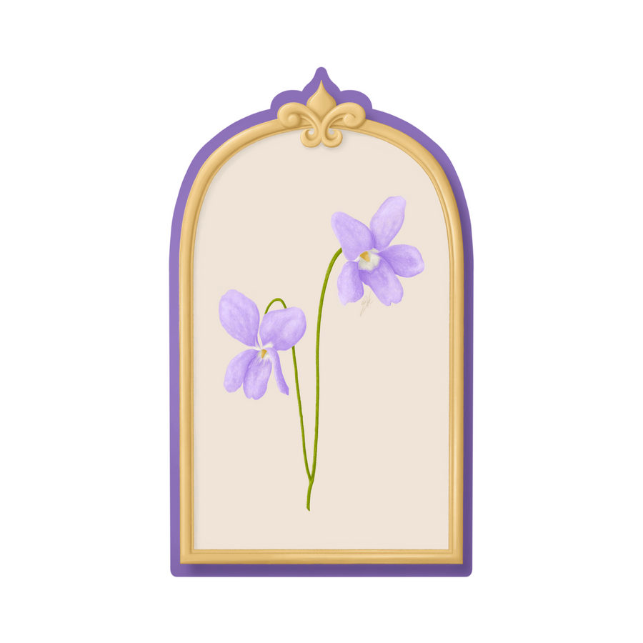February’s Violets Sticker