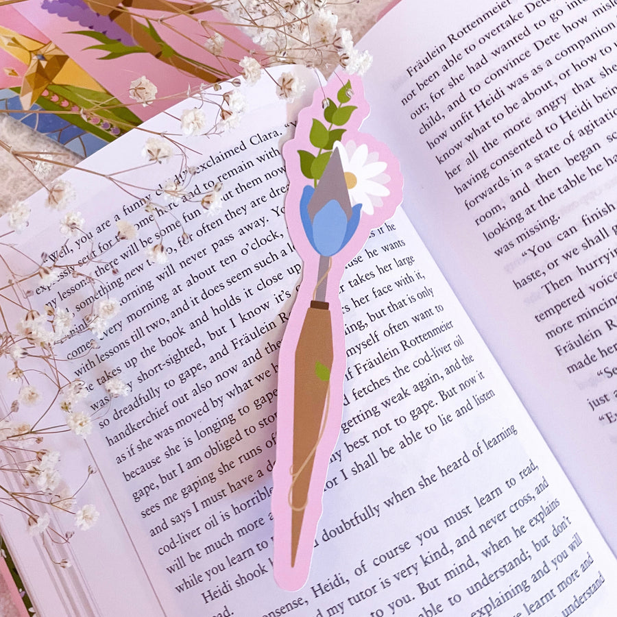 Floral Painting Knife Bookmark